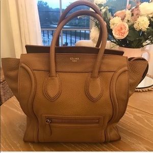 Celine Mini Luggage Tote—Caramel Color